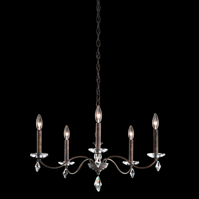 Schonbek Modique 5-Light Chandelier in Silver with Clear Heritage Crystals (MD1005N-40H)