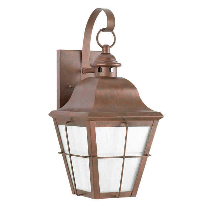 Chatham One Light Outdoor Wall Lantern in Weathered Copper