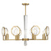 Leighton Eight Light Chandelier in Warm Brass