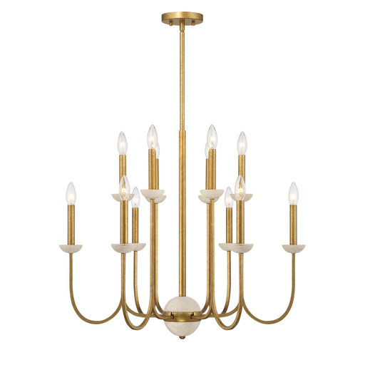 Oakhurst 12 Light Chandelier in Antique Gold