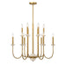 Oakhurst 12 Light Chandelier in Antique Gold