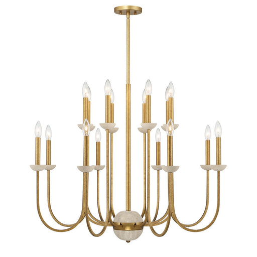 Oakhurst 16 Light Chandelier in Antique Gold