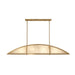 Legacy Four Light Linear Chandelier in Warm Brass