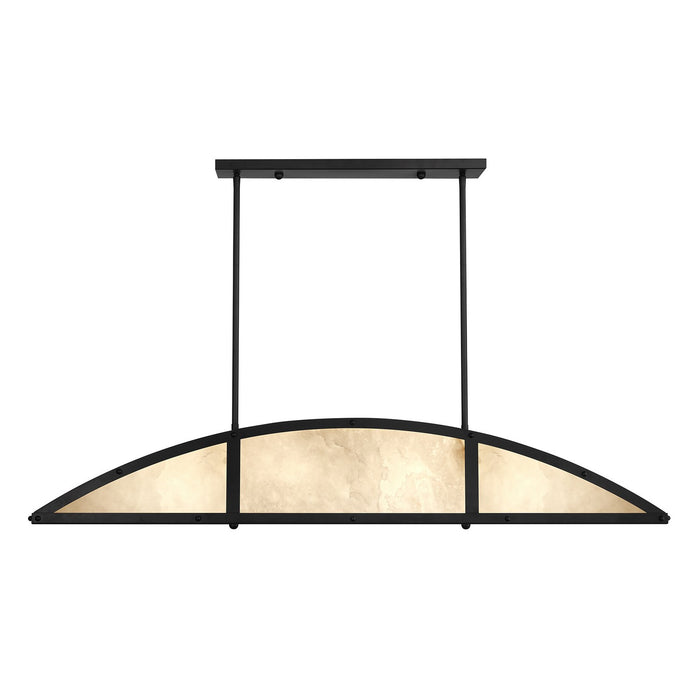 Legacy Four Light Linear Chandelier in Matte Black