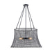 Longleaf Four Light Outdoor Chandelier in Matte Black