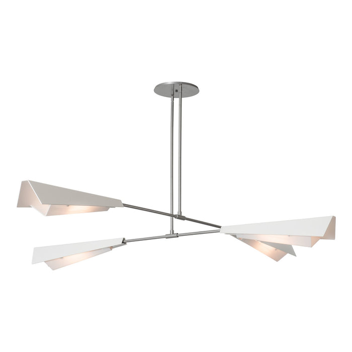 Vertex Large Pendant/Semi-Flush in Vintage Platinum with White Accent - 131010-SKT-MULT-82-02-BB0780 by Hubbardton Forge