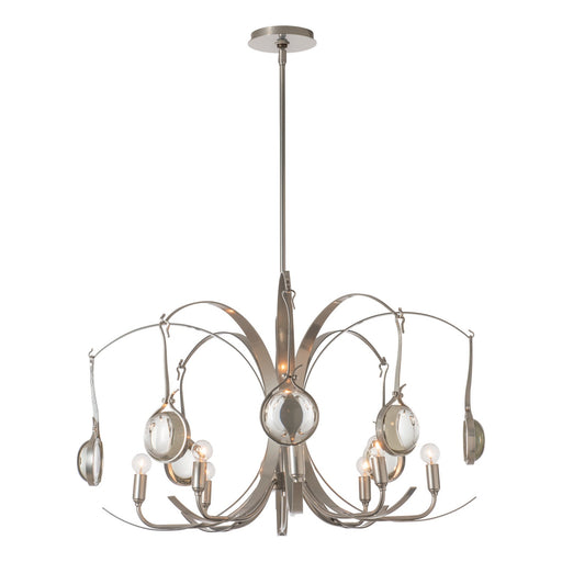 Optic 8-Light Oval Pendant in Sterling with Sterling Accent - 131085-SKT-MULT-85-85-ZM0786 by Hubbardton Forge