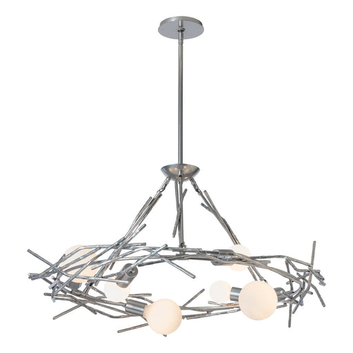 Brindille 6-Light Circular Pendant in Sterling - 131088-SKT-MULT-85 by Hubbardton Forge