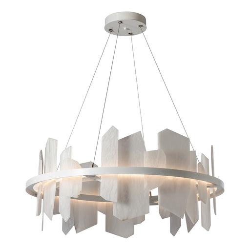 Volterra Circular LED Pendant in White - 139668-LED-STND-02-AR by Hubbardton Forge