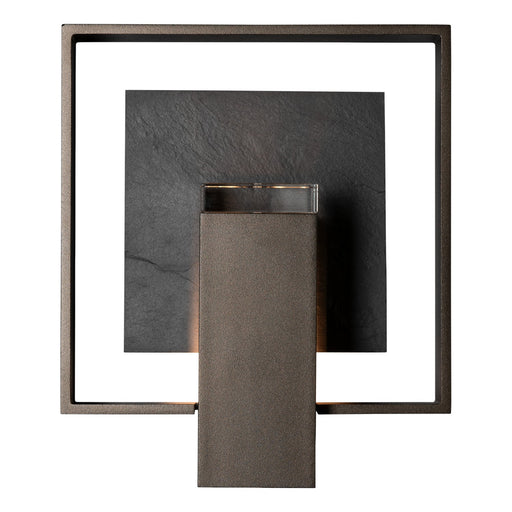 Shadow Box Medium w/Slate Outdoor Sconce in Oil Rubbed Bronze - 302602-SKT-14-SL-ZM0546 by Hubbardton Forge