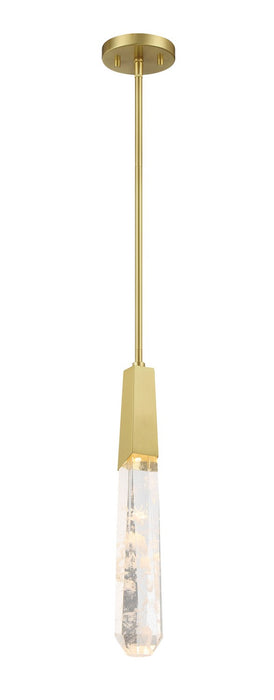 P1283-859-L - Drifting Droplets LED Mini Pendant in Brushed Brass by George Kovacs