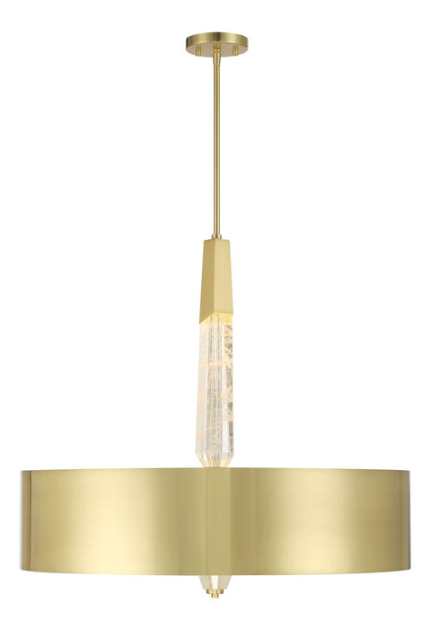 P1285-859-L - Drifting Droplets 5-Light Pendant in Brushed Brass by George Kovacs