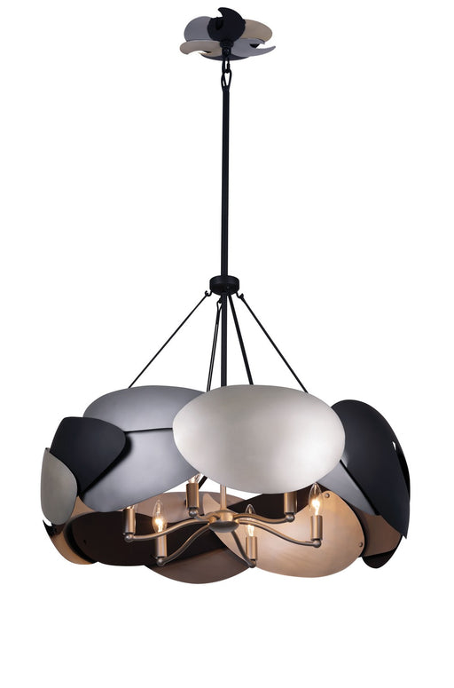 P1334-780 - Metalo Misto 6-Light Pendant in Coal by George Kovacs