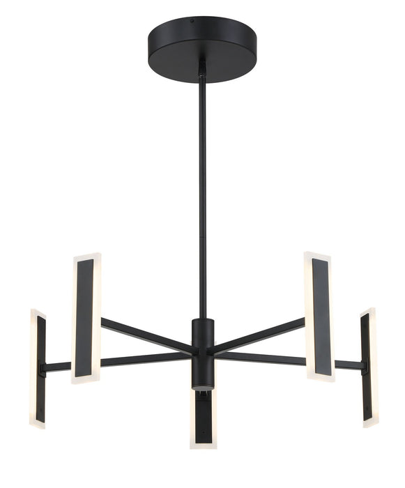 P1415-66A-L - Edge LED Chandelier in Coal by George Kovacs