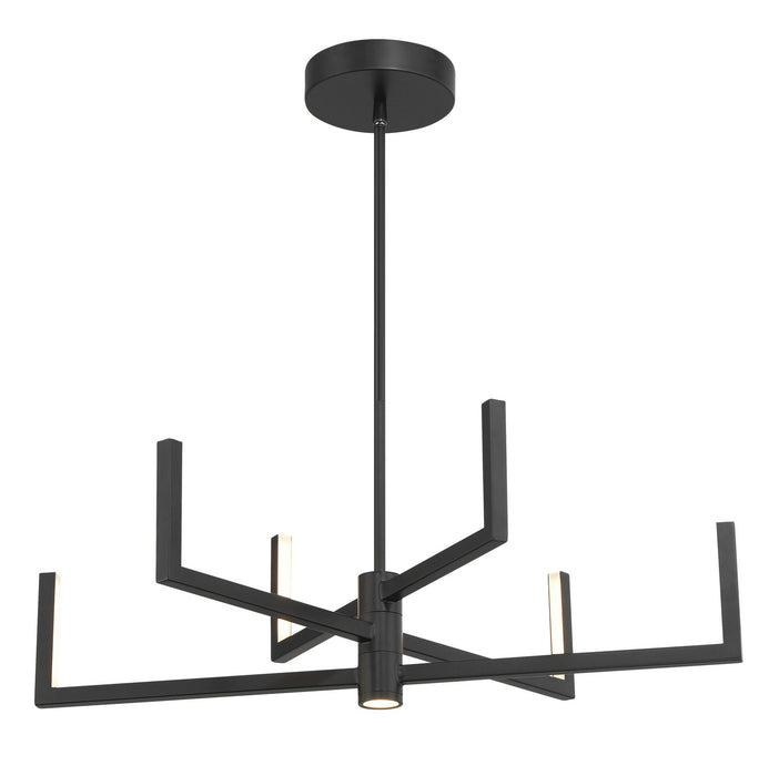 P1476-66A-L - Articular LED Chandelier in Coal by George Kovacs