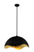 P1915-711 - Eclos 1-Light Pendant in Sand Coal with Gold Leaf by George Kovacs