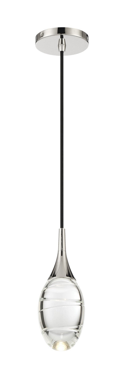 P5592-613-L - Hail LED Mini Pendant in Polished Nickel by George Kovacs