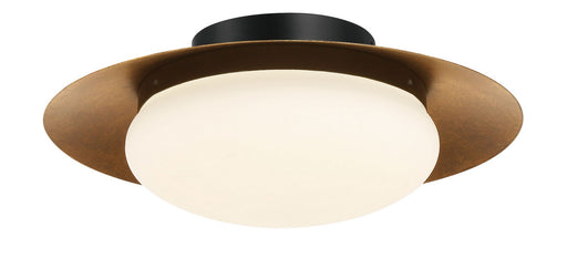 5625-869-L - Zinola LED Flush Mount in Sand Coal & Halcyon Gold by Minka Lavery