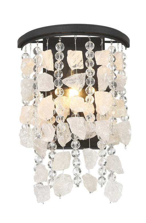 Minka Lavery Shimmering Elegance 1-Light Wall Sconce in Sand Coal (6701-66)