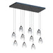 E21566-142BK - Dewdrop LED Linear Pendant in Black by ET2