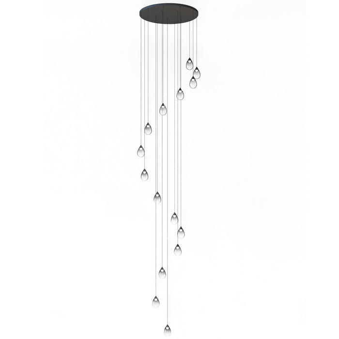 E21569-142BK - Dewdrop LED Pendant in Black by ET2