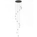 E21569-142BK - Dewdrop LED Pendant in Black by ET2