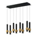 E24758-BKGLD- Reveal LED Linear Pendant in Black / Gold by ET2