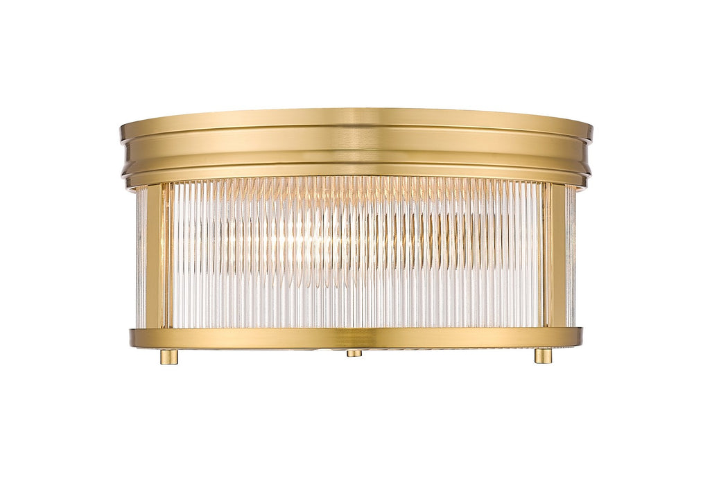 Carnaby 2-Light Flush Mount in Modern Gold