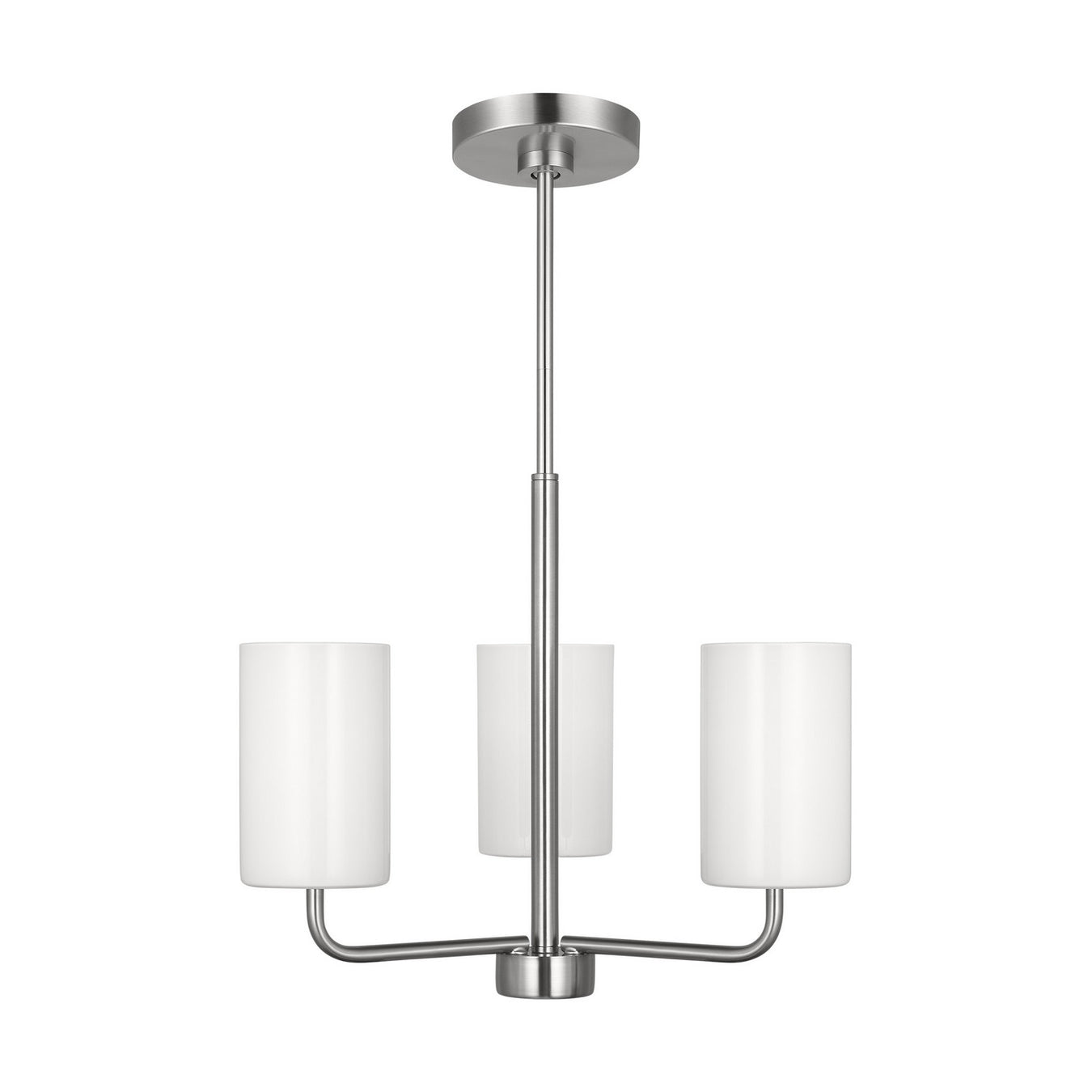 GLC1003BS - Rhett 3-Light Chandelier in Brushed Steel by Generation Lighting