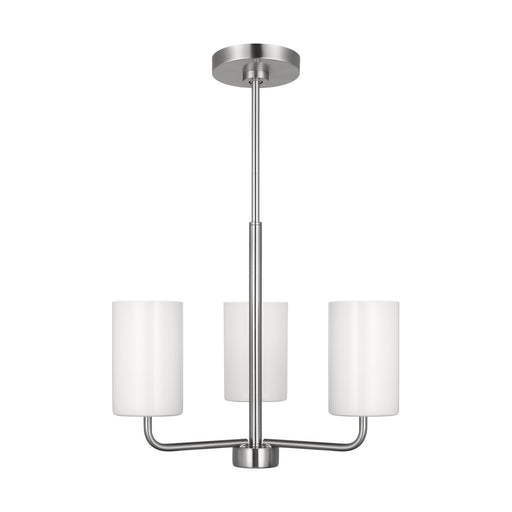 GLC1003BS - Rhett 3-Light Chandelier in Brushed Steel by Generation Lighting