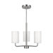 GLC1003BS - Rhett 3-Light Chandelier in Brushed Steel by Generation Lighting