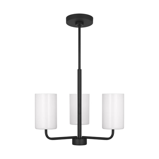 GLC1003MBK - Rhett 3-Light Chandelier in Midnight Black by Generation Lighting