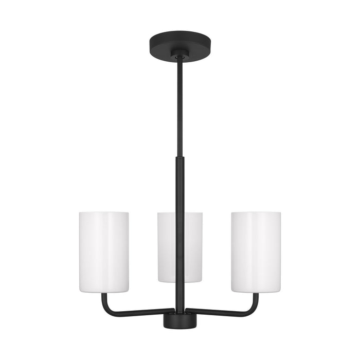 GLC1003MBK - Rhett 3-Light Chandelier in Midnight Black by Generation Lighting