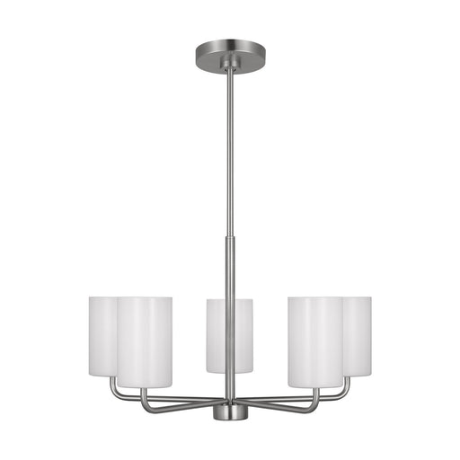 GLC1015BS - Rhett 5-Light Chandelier in Brushed Steel by Generation Lighting