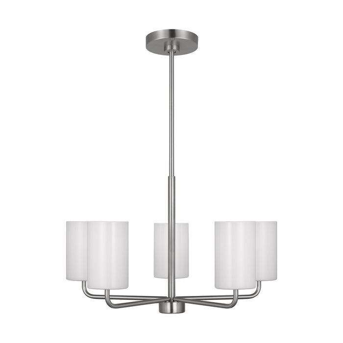 GLC1015BS - Rhett 5-Light Chandelier in Brushed Steel by Generation Lighting