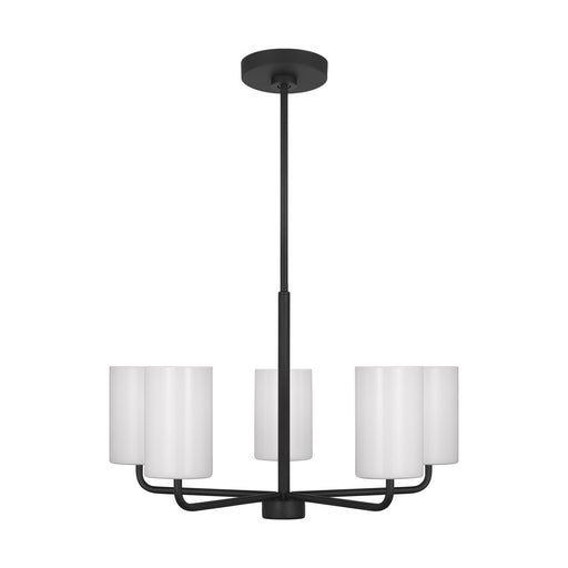 GLC1015MBK - Rhett 5-Light Chandelier in Midnight Black by Generation Lighting