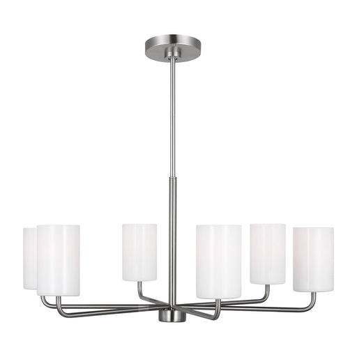 GLC1026BS - Rhett 6-Light Chandelier in Brushed Steel by Generation Lighting