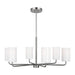 GLC1026BS - Rhett 6-Light Chandelier in Brushed Steel by Generation Lighting