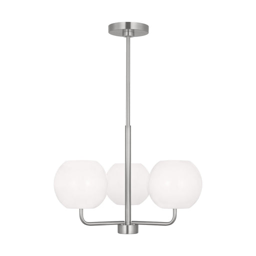 GLC1043BS - Rory 3-Light Chandelier in Brushed Steel by Generation Lighting