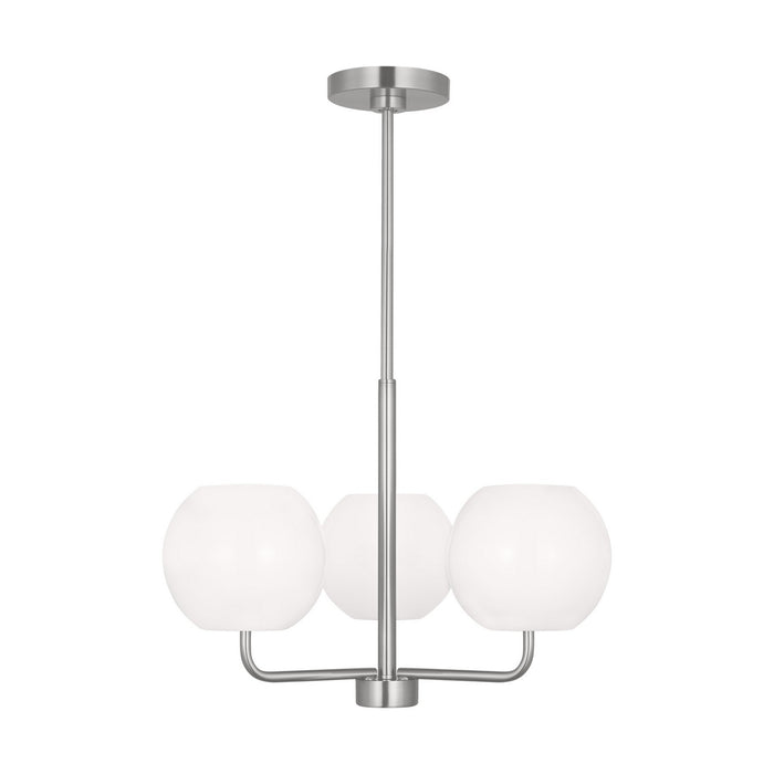 GLC1043BS - Rory 3-Light Chandelier in Brushed Steel by Generation Lighting