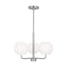 GLC1043BS - Rory 3-Light Chandelier in Brushed Steel by Generation Lighting