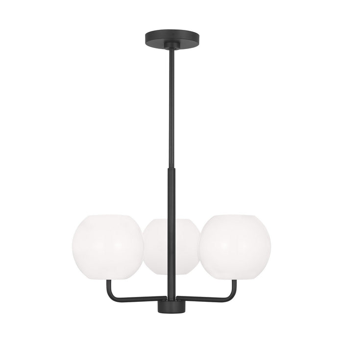 GLC1043MBK - Rory 3-Light Chandelier in Midnight Black by Generation Lighting