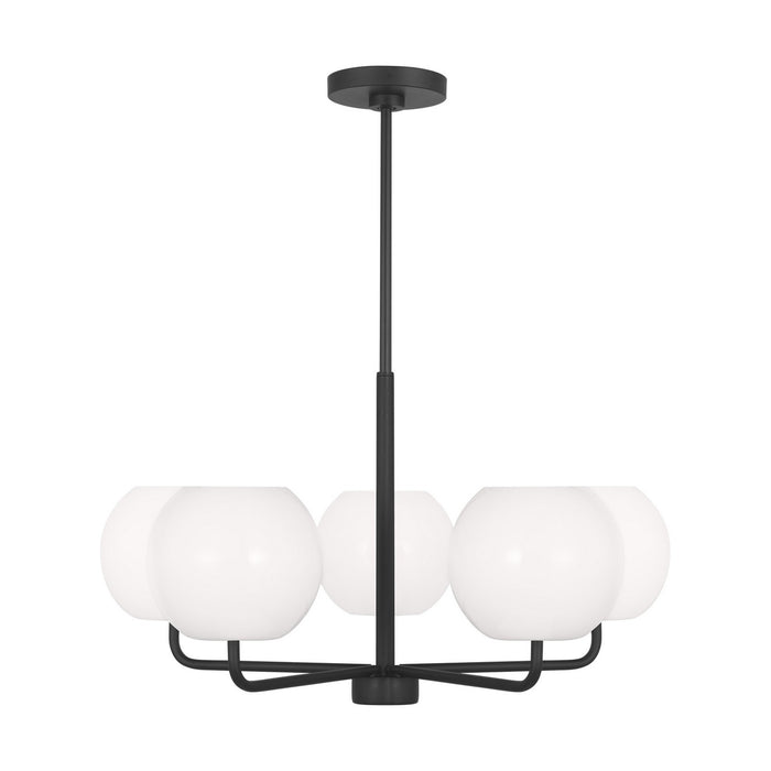 GLC1055MBK - Rory 5-Light Chandelier in Midnight Black by Generation Lighting