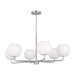 GLC1066BS - Rory 6-Light Chandelier in Brushed Steel by Generation Lighting