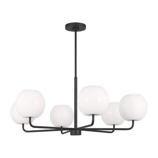 GLC1066MBK - Rory 6-Light Chandelier in Midnight Black by Generation Lighting