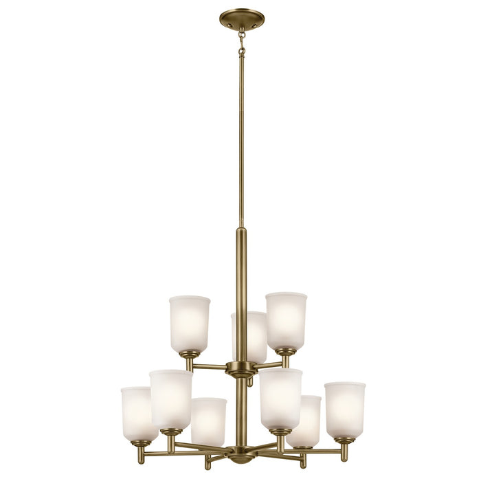 43672NBR- Shailene 9-Light Chandelier in Natural Brass by Kichler Lighting