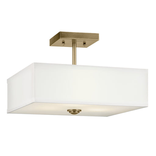 43691NBR- Shailene 3-Light Semi-Flush Mount in Natural Brass by Kichler Lighting