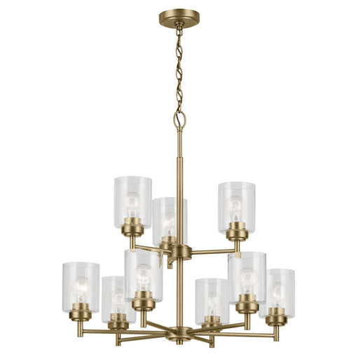 44031NBR- Winslow 9-Light Chandelier in Natural Brass by Kichler Lighting