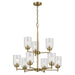 44031NBR- Winslow 9-Light Chandelier in Natural Brass by Kichler Lighting