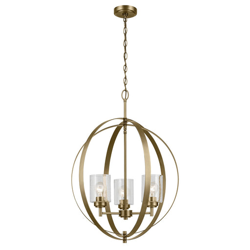 44034NBR- Winslow 3-Light Chandelier in Natural Brass by Kichler Lighting